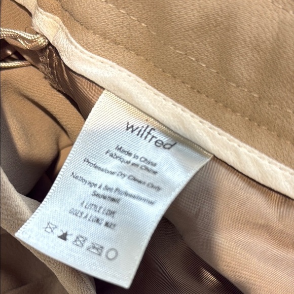 Aritzia Wilfred Allant Trousers Tan Relaxed Fit Size 6 - Picture 7 of 11